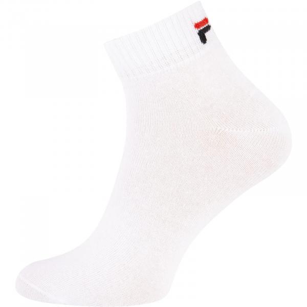 Skarpety unisex Fila QUARTER PLAIN 3-PACK białe F9300-300