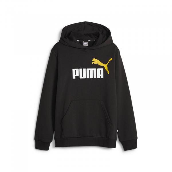 Bluza z kapturem chłopięca Puma ESS+ 2 COL BIG LOGO czarna 58698741