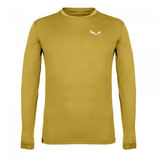 Longsleeve trekkingowy męski Salewa PUEZ MELANGE DRY żółty 00-0000027453_5B16