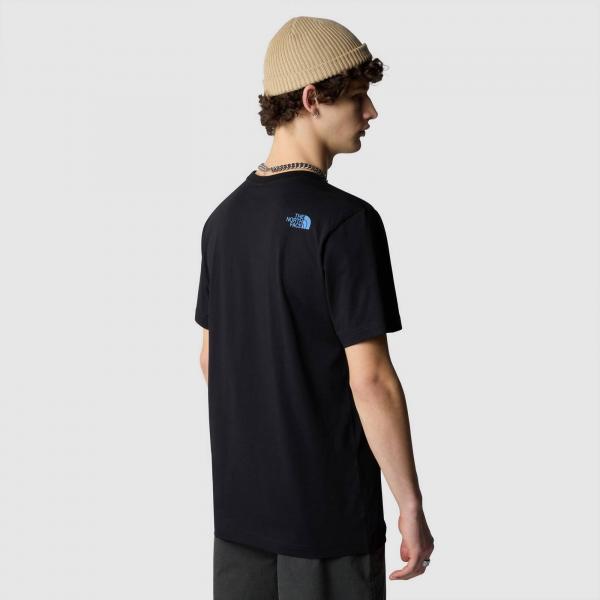 Koszulka męska The North Face S/S MOUNTAIN LINE czarna NF0A87NTJK3