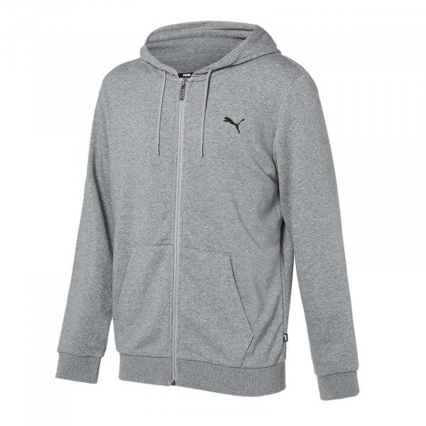 Bluza z kapturem męska Puma ESS FZ szara 84721903