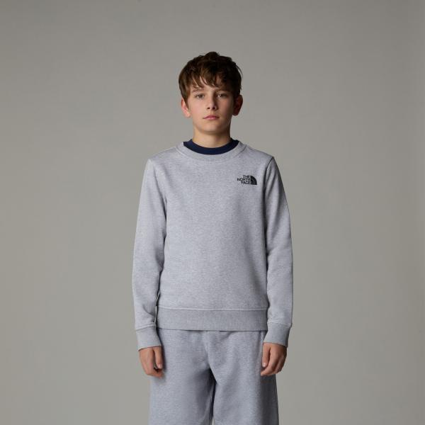 Bluza dziecięca The North Face BOX NSE REGULAR CREW szara NF0A89H7DYX