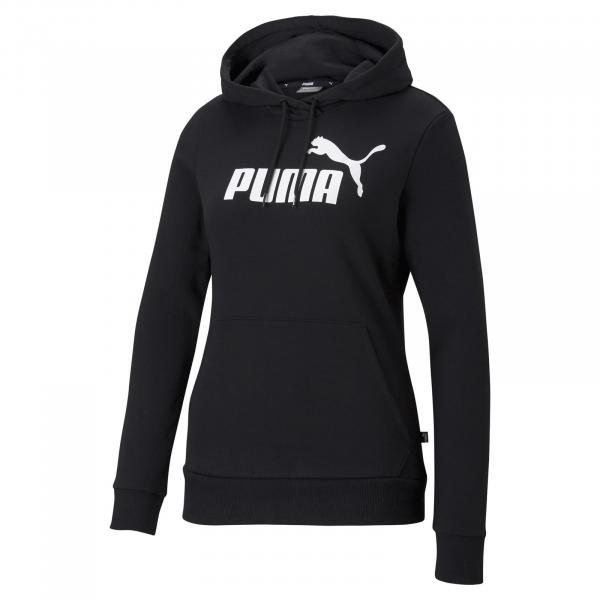 Bluza z kapturem damska Puma ESSENTIAL LOGO TR czarna 58679101