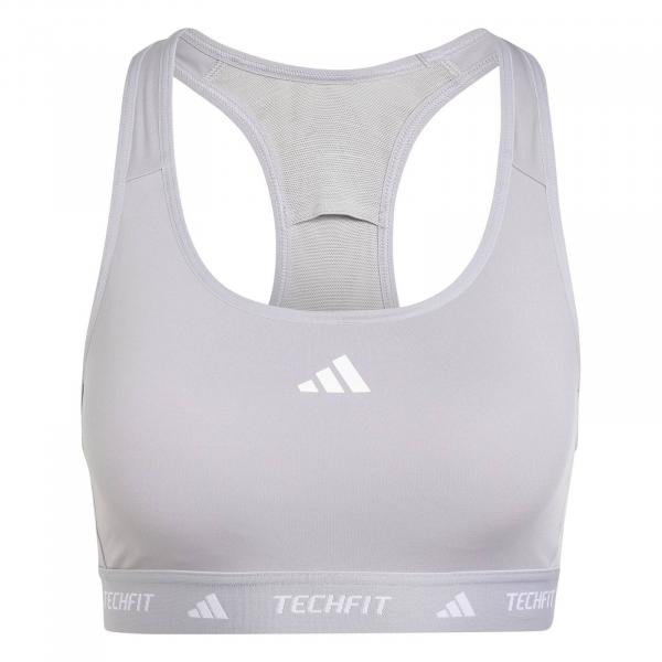 Stanik sportowy damski adidas TECHFIT szary IY9436