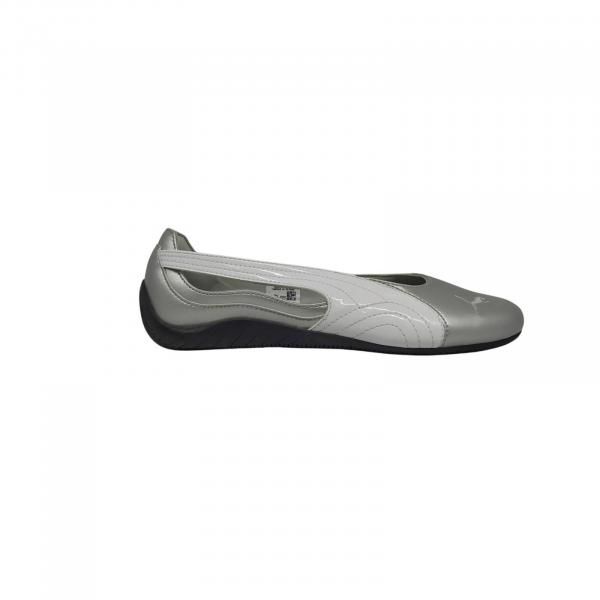 Baleriny damskie Puma SPEEDCAT METALLIC srebrne 40158101