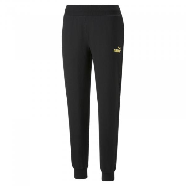 Spodnie dresowe damskie Puma ESS+ METALLIC FL czarne 84995901