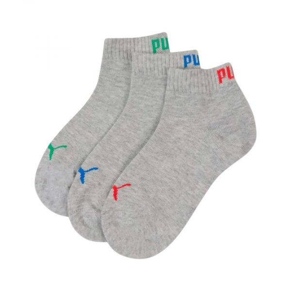 Skarpety dziecięce Puma QUARTER 3-PACK szare 90737534