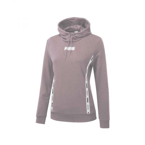 Bluza z kapturem damska Puma Tape różowa 67402015