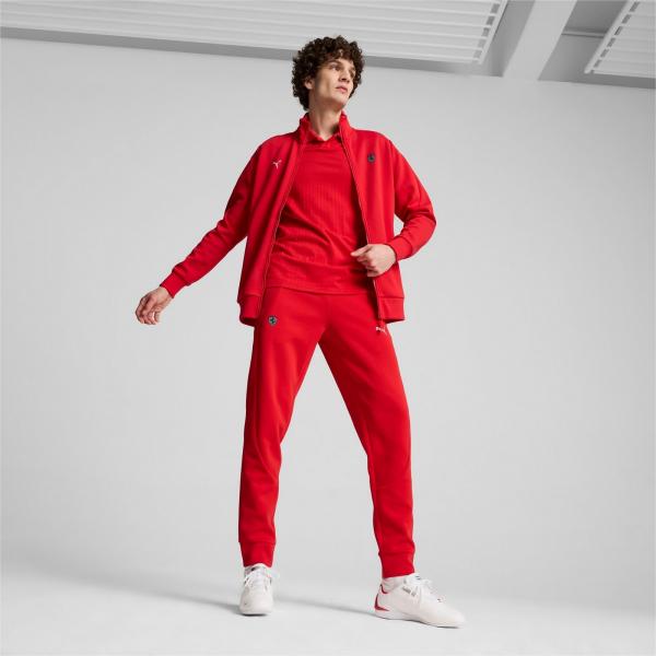 Spodnie dresowe męskie Puma FERRARI STYLE czerwone 62709502