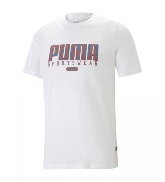 Koszulka męska Puma Graphics Retro biała 67448602