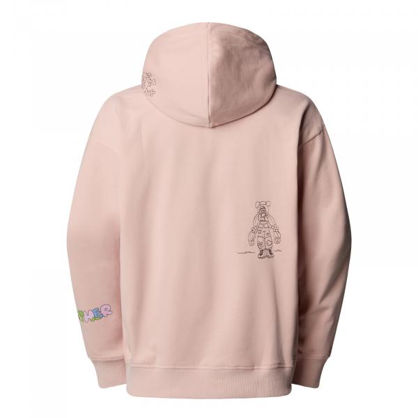 Bluza z kapturem damska The North Face MOUNTAIN CLEANUP OVER różowa NF0A8C2VLK6