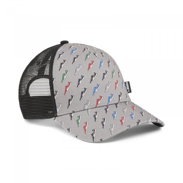 Czapka z daszkiem unisex Puma ACADEMY AOP TRUCKER szara 02436210