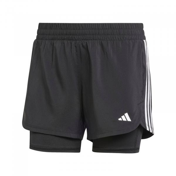 Szorty treningowe damskie adidas 2-IN-1 PACER czarne JJ3116