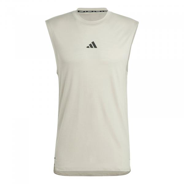 Tank top męski adidas POWER WORKOUT beżowy IQ1821