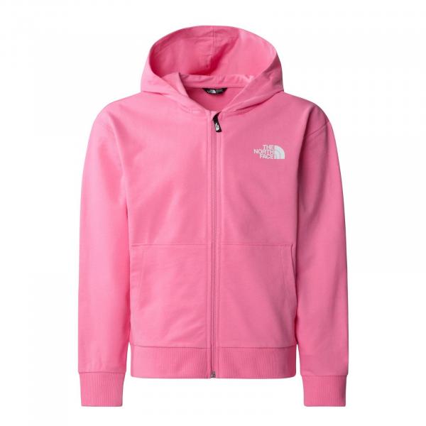 Bluza z kapturem dziewczęca The North Face FZ OVERSIZE LIGHT różowa NF0A877QPIH