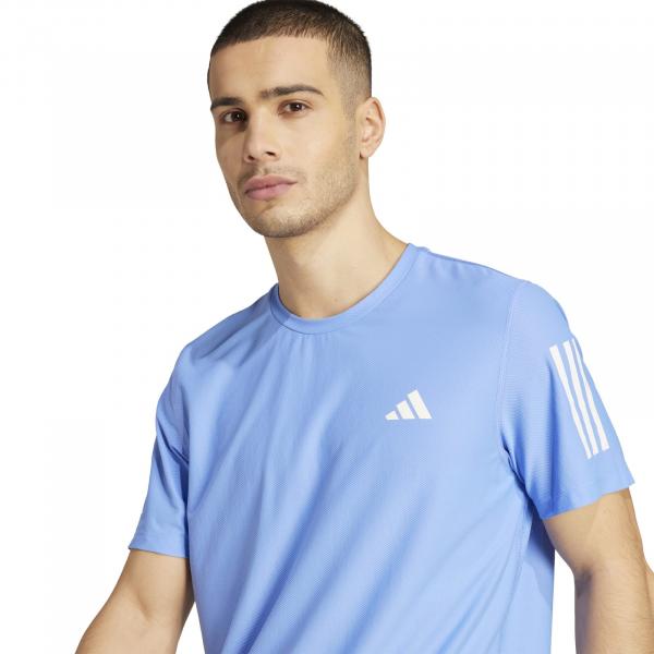 Koszulka do biegania męska adidas OWN THE RUN niebieska JX2212