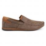 KOMODO Buty męskie mokasyny 876 lato brązowe