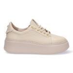 Skórzane sneakersy damskie na platformie Pollonus beż 5-1722-002 beżowy