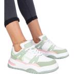 Zielone sneakersy z grubymi sznurówkami