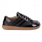 Sneakersy barefoot damskie Kaia Olivier – anatomiczne buty skórzane czarny floter z lakierem czarne