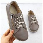 Skórzane półbuty damskie barefoot khaki Helios 436 zielone