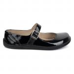 Baleriny barefoot damskie Olivier 1286 – skórzane buty z klamerką do codziennych i eleganckich stylizacji czarne