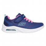 Buty Skechers Microspec Max - Racer Gal 303543L-NVPK niebieskie
