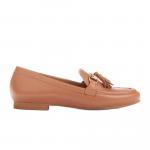 Marco Shoes Loafersy skórzane z frędzlami 2199P-003-1 brązowe