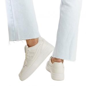 Beżowe sneakersy na platformie Mentha beżowy