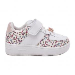 Dziecięce Sneakersy Buty Sportowe Jednorożce Białe