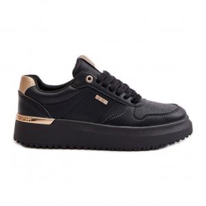 Sneakersy Damskie Na Platformie Big Star OO274758 HI-POLY System Czarne