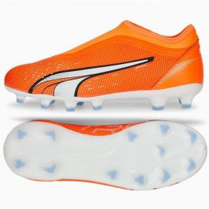 Buty piłkarskie Puma Ultra Match Ll FG/AG 107229 01 pomarańczowe pomarańcze i czerwienie