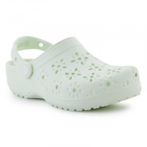 Klapki Crocs Classic Floral Cut Out Clog W 210927-3YH zielone