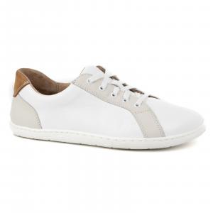 WASAK Półbuty damskie barefoot minimalistyczne skórzane 0743W białe