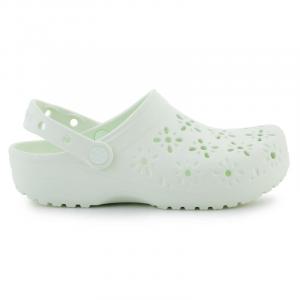 Klapki Crocs Classic Floral Cut Out Clog W 210927-3YH zielone