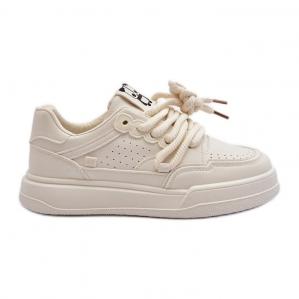 Damskie Sneakersy Eko Skórzane Beżowe Avanalis beżowy