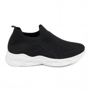 Shelvt Czarne buty sportowe damskie wsuwane