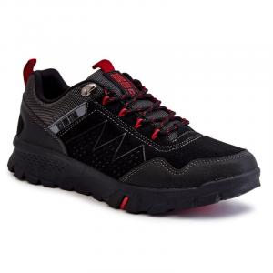 Męskie Niskie Buty Trekkingowe Memory Foam Big Star KK174126 Czarne