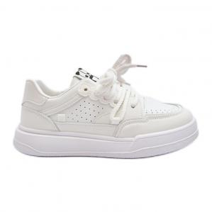 Damskie Sneakersy Eko Skórzane Białe Avanalis