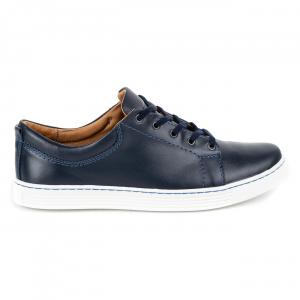 Olivier Buty Męskie skórzane casual 946MA granatowe niebieskie