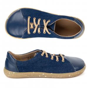 WASAK Buty damskie barefoot minimalistyczne skórzane 0771W granatowe jeans niebieskie