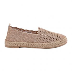 Espadryle Damskie Z Plecionką Vinceza 13625 Beżowe beżowy