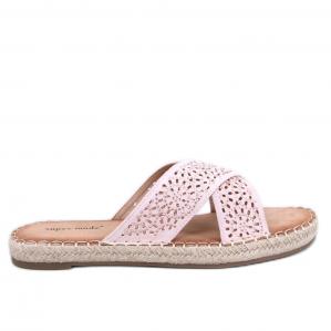 Klapki damskie espadryle Bakou Pink różowe