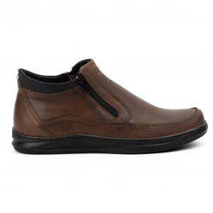 Polbut Buty męskie zimowe K30 ciemny brąz brązowe