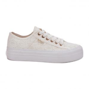 Trampki Damskie Z Koronką Lee Cooper LCW-25-31-3438L Białe