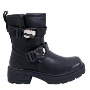 Botki militarne Beaus Black czarne