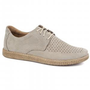 KOMODO Buty męskie skórzane Casual 933/L/2 szare