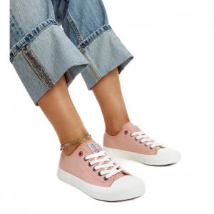 Różowe damskie trampki Cross Jeans