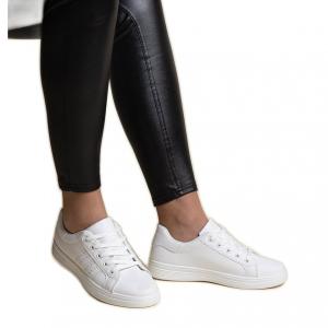 Białe sneakersy eko skóra Cathleen