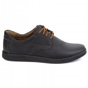 KOMODO Buty męskie skórzane Casual 933/2 czarne